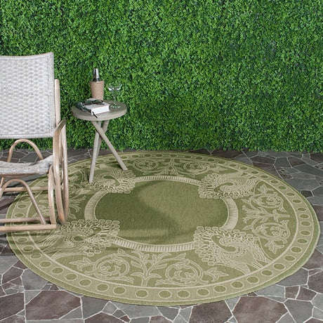 Safavieh Courtyard cy2965 - 1e06 Olive / Natural Rugs - Safavieh - cy2965 - 1e06 - 7sq