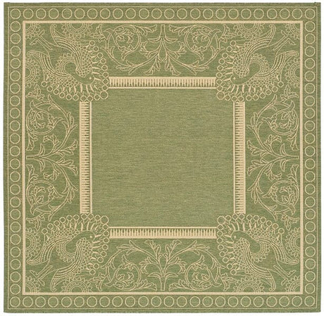 Safavieh Courtyard cy2965 - 1e06 Olive / Natural Rugs - Safavieh - cy2965 - 1e06 - 7sq