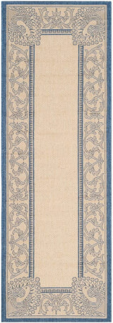 Safavieh Courtyard cy2965 - 3101 Natural / Blue Rugs - Safavieh - cy2965 - 3101 - 210