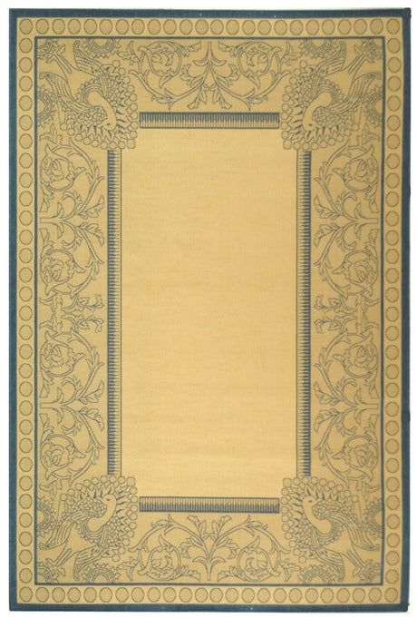 Safavieh Courtyard cy2965 - 3101 Natural / Blue Rugs - Safavieh - cy2965 - 3101 - 6