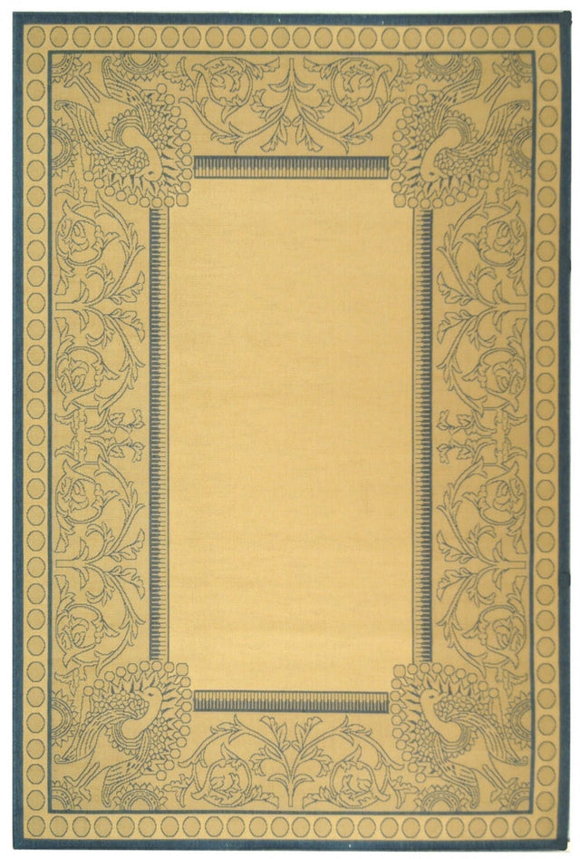 Safavieh Courtyard cy2965 - 3101 Natural / Blue Rugs - Safavieh - cy2965 - 3101 - 6