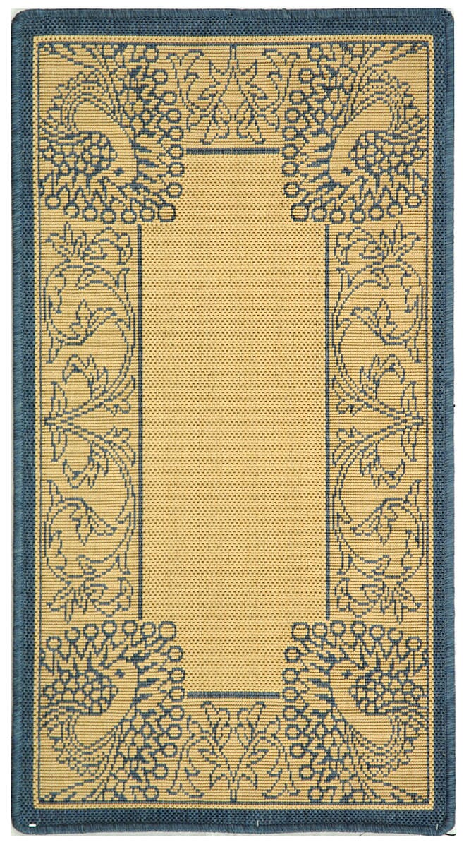 Safavieh Courtyard cy2965 - 3101 Natural / Blue Rugs - Safavieh - cy2965 - 3101 - 6