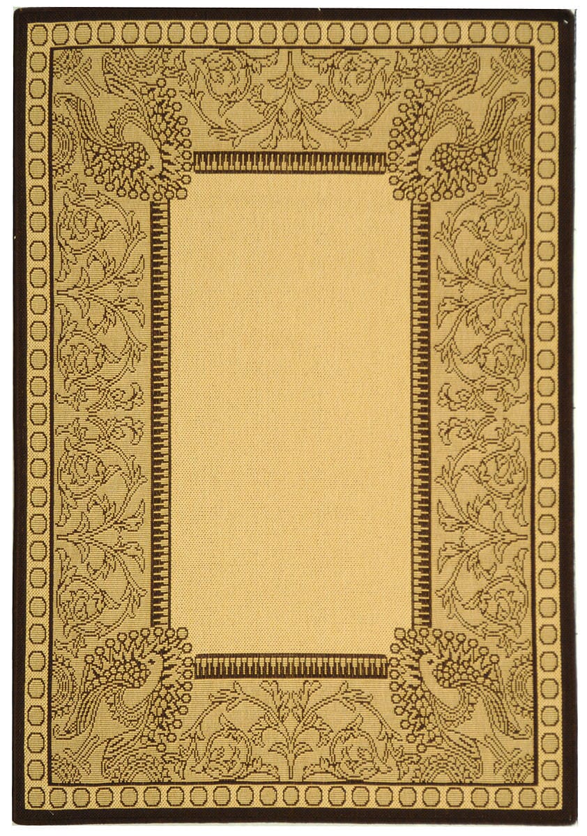 Safavieh Courtyard cy2965 - 3401 Natural / Chocolate Rugs - Safavieh - cy2965 - 3401 - 0