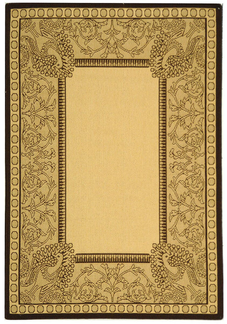 Safavieh Courtyard cy2965 - 3401 Natural / Chocolate Rugs - Safavieh - cy2965 - 3401 - 0