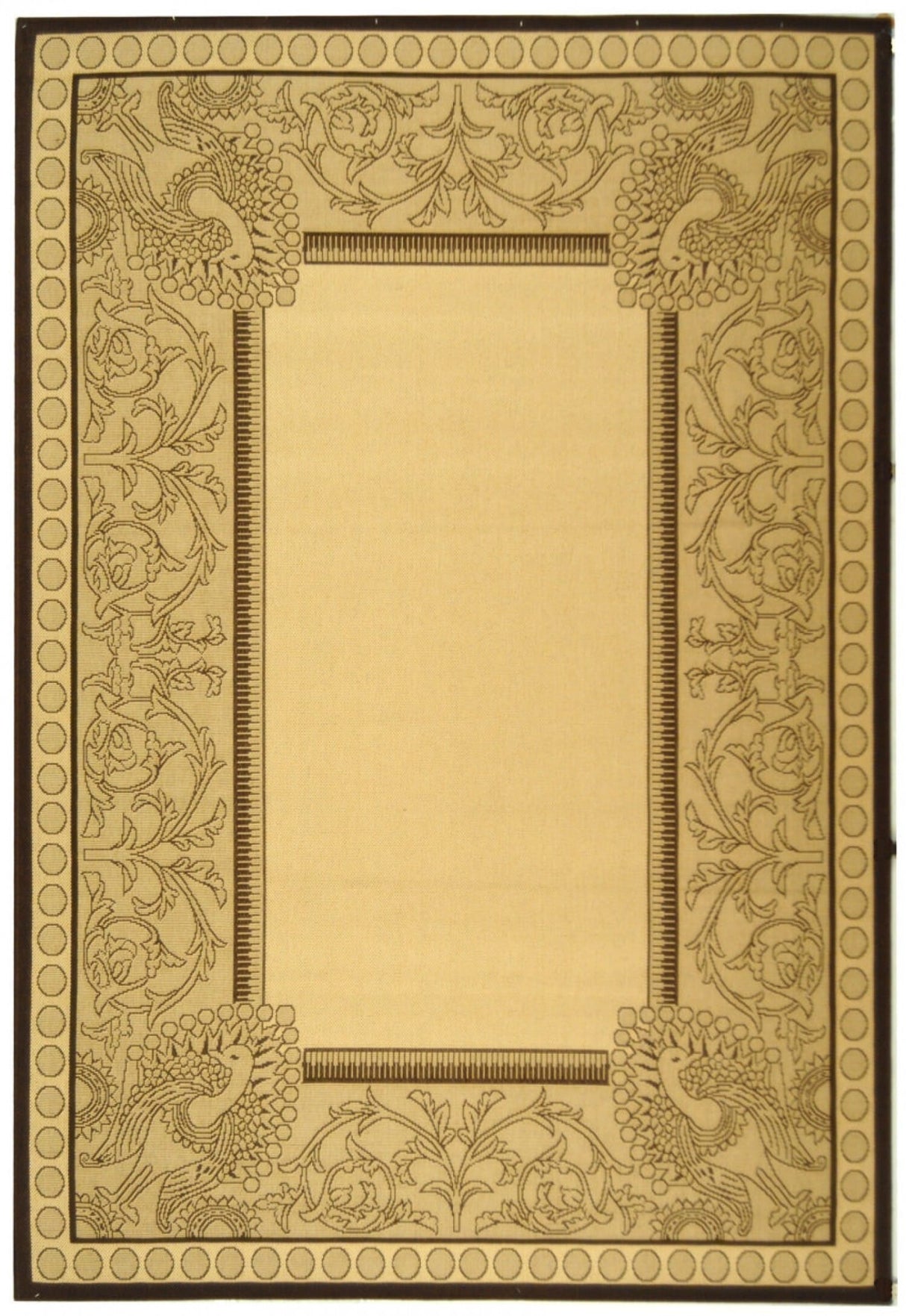 Safavieh Courtyard cy2965 - 3401 Natural / Chocolate Rugs - Safavieh - cy2965 - 3401 - 0