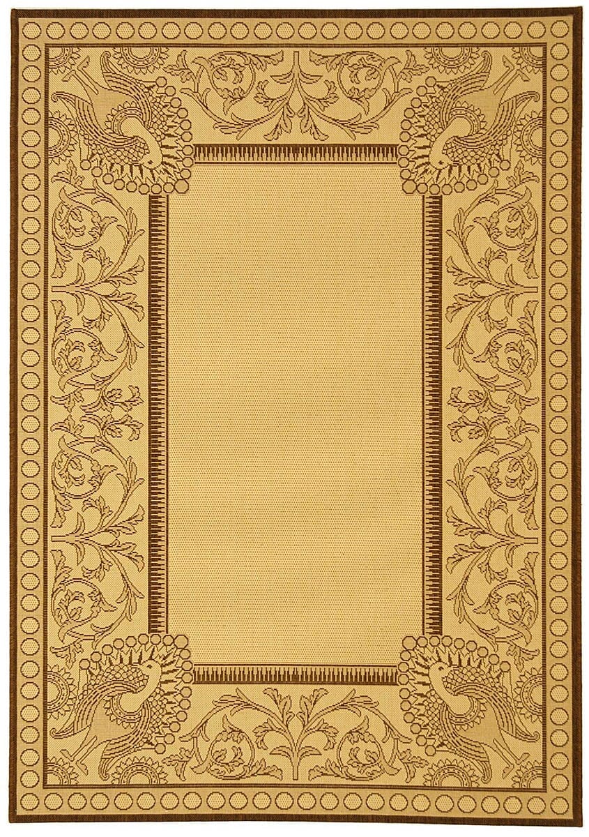 Safavieh Courtyard cy2965 - 3401 Natural / Chocolate Rugs - Safavieh - cy2965 - 3401 - 0