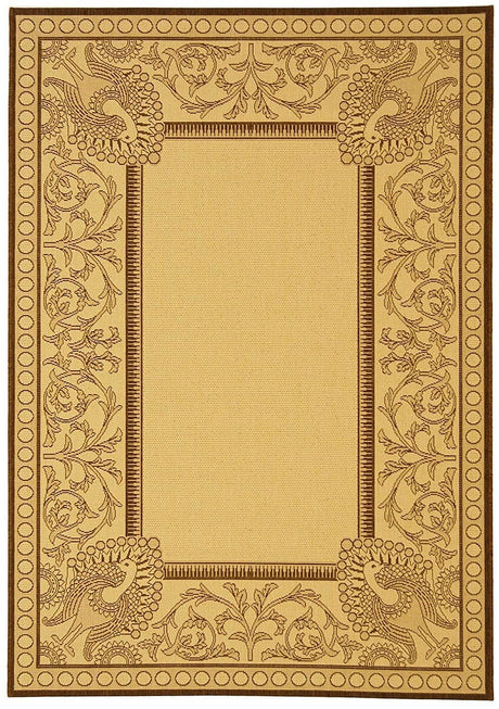 Safavieh Courtyard cy2965 - 3401 Natural / Chocolate Rugs - Safavieh - cy2965 - 3401 - 0