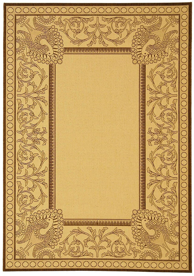 Safavieh Courtyard cy2965 - 3401 Natural / Chocolate Rugs - Safavieh - cy2965 - 3401 - 0