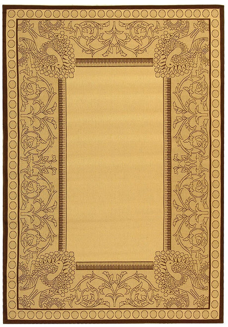 Safavieh Courtyard cy2965 - 3401 Natural / Chocolate Rugs - Safavieh - cy2965 - 3401 - 0