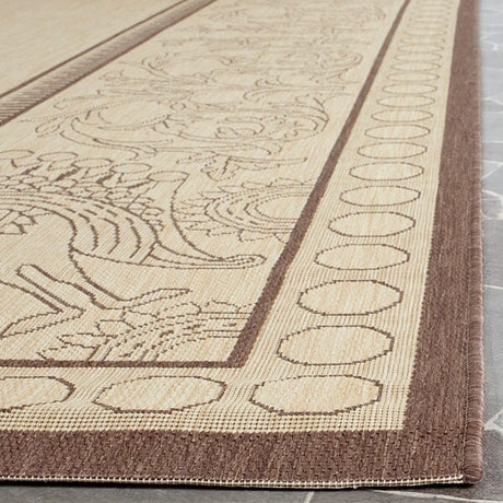 Safavieh Courtyard cy2965 - 3401 Natural / Chocolate Rugs - Safavieh - cy2965 - 3401 - 0