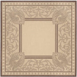 Safavieh Courtyard cy2965 - 3401 Natural / Chocolate Rugs - Safavieh - cy2965 - 3401 - 7sq