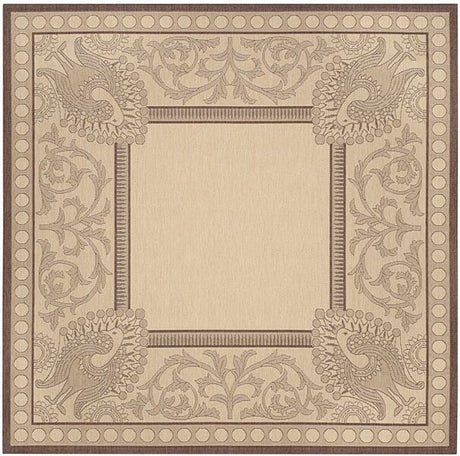 Safavieh Courtyard cy2965 - 3401 Natural / Chocolate Rugs - Safavieh - cy2965 - 3401 - 7sq