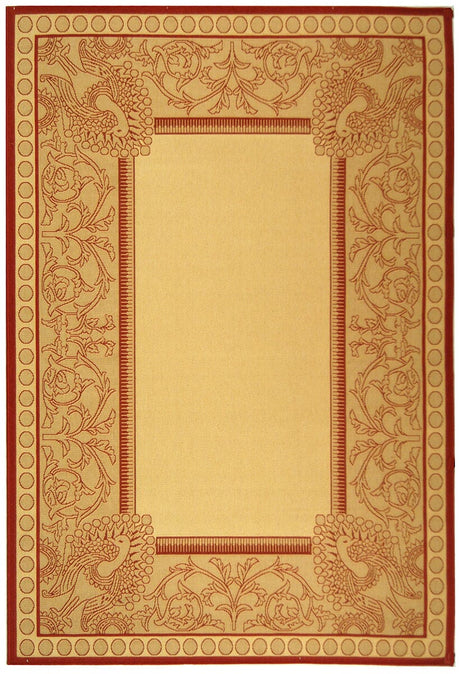 Safavieh Courtyard cy2965 - 3701 Natural / Red Rugs - Safavieh - cy2965 - 3701 - 0