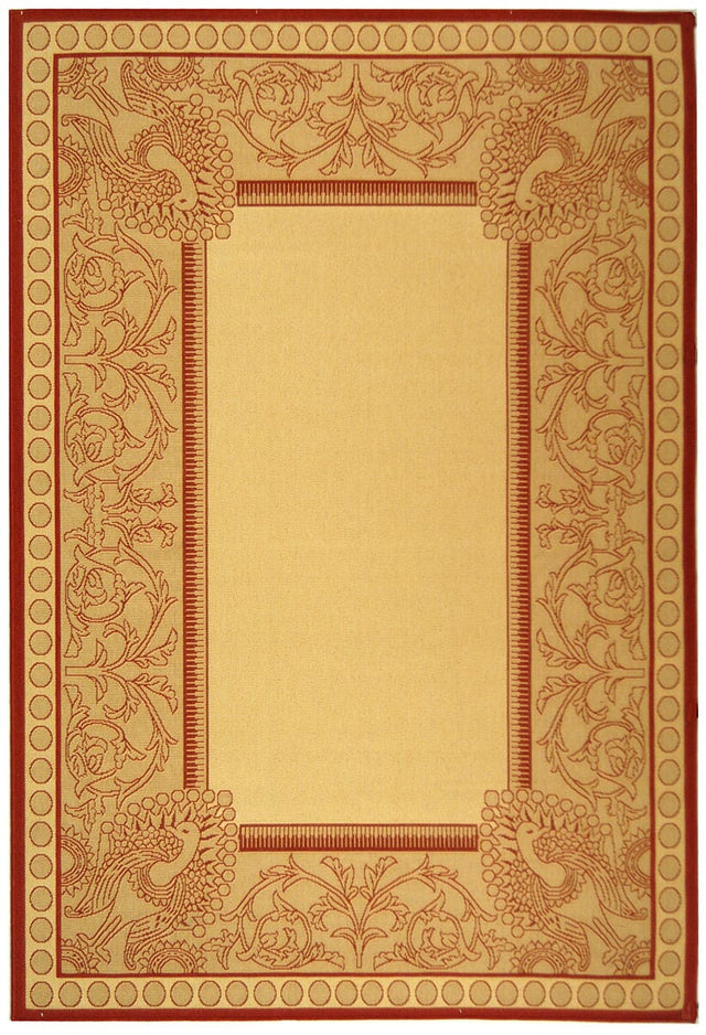 Safavieh Courtyard cy2965 - 3701 Natural / Red Rugs - Safavieh - cy2965 - 3701 - 0