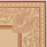 Safavieh Courtyard cy2965 - 3701 Natural / Red Rugs - Safavieh - cy2965 - 3701 - 0