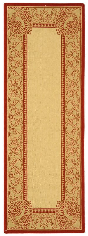 Safavieh Courtyard cy2965 - 3701 Natural / Red Rugs - Safavieh - cy2965 - 3701 - 27