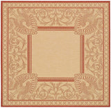 Safavieh Courtyard cy2965 - 3701 Natural / Red Rugs - Safavieh - cy2965 - 3701 - 7sq