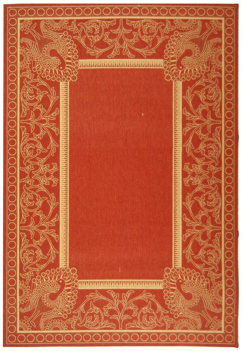 Safavieh Courtyard cy2965 - 3707 Red / Natural Rugs - Safavieh - cy2965 - 3707 - 1