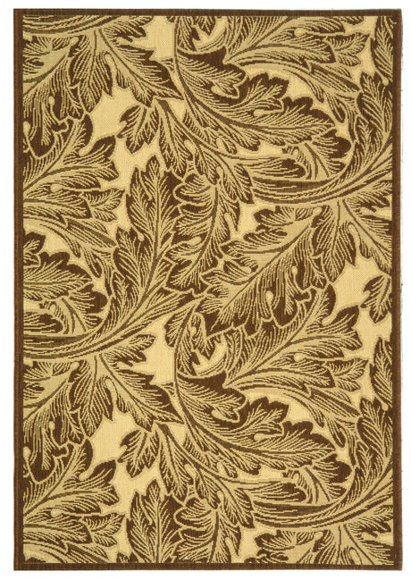 Safavieh Courtyard cy2996 - 3401 Natural / Chocolate Rugs - Safavieh - cy2996 - 3401 - 27