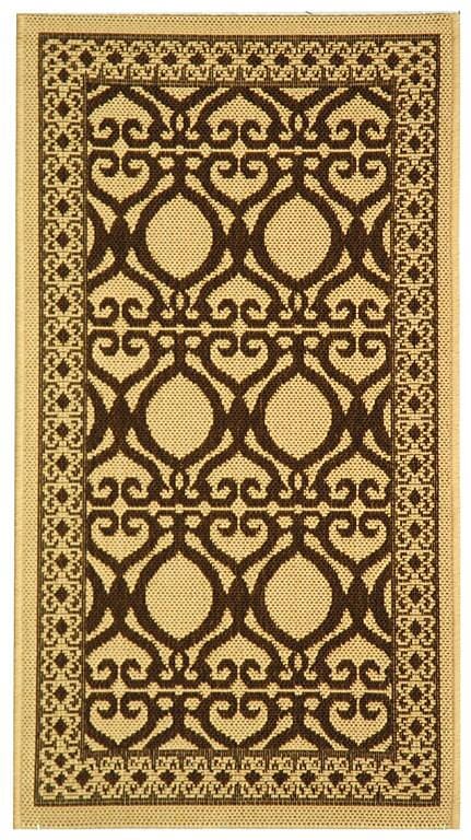 Safavieh Courtyard cy3040 - 3001 Natural / Brown Rugs - Safavieh - cy3040 - 3001 - 5r