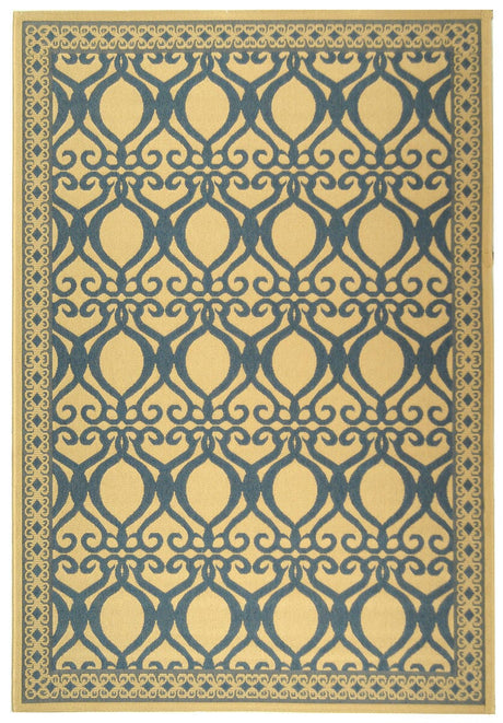 Safavieh Courtyard Cy3040 - 3101 Natural / Blue Rugs - Safavieh - cy3040 - 3101 - 2