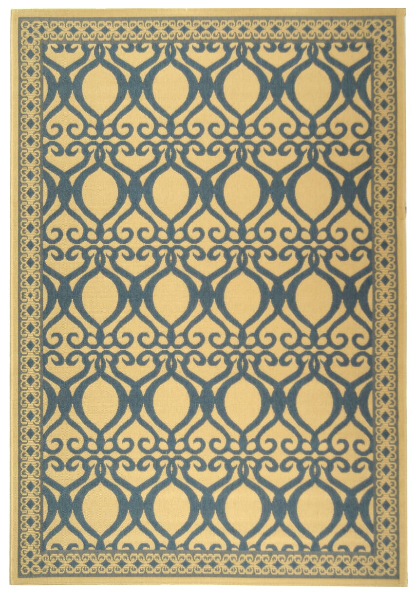 Safavieh Courtyard Cy3040 - 3101 Natural / Blue Rugs - Safavieh - cy3040 - 3101 - 27