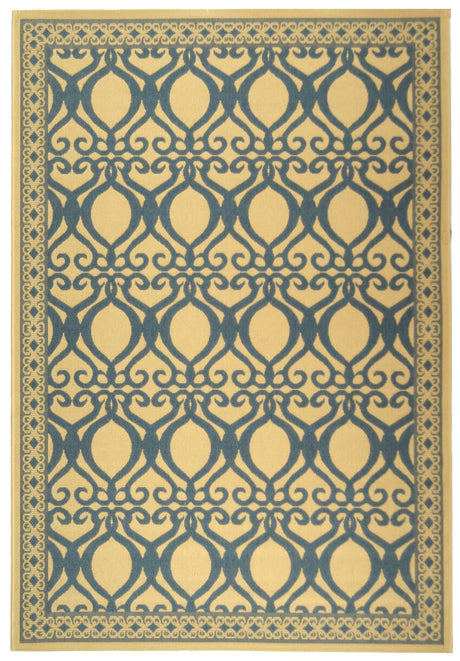 Safavieh Courtyard Cy3040 - 3101 Natural / Blue Rugs - Safavieh - cy3040 - 3101 - 27