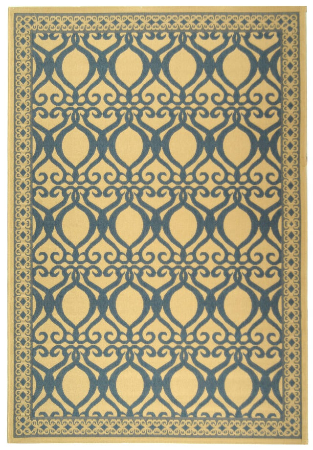 Safavieh Courtyard Cy3040 - 3101 Natural / Blue Rugs - Safavieh - cy3040 - 3101 - 27