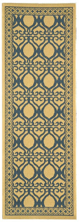Safavieh Courtyard Cy3040 - 3101 Natural / Blue Rugs - Safavieh - cy3040 - 3101 - 27