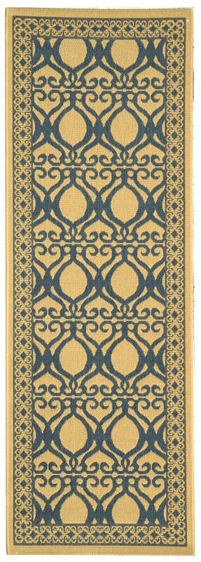 Safavieh Courtyard Cy3040 - 3101 Natural / Blue Rugs - Safavieh - cy3040 - 3101 - 27