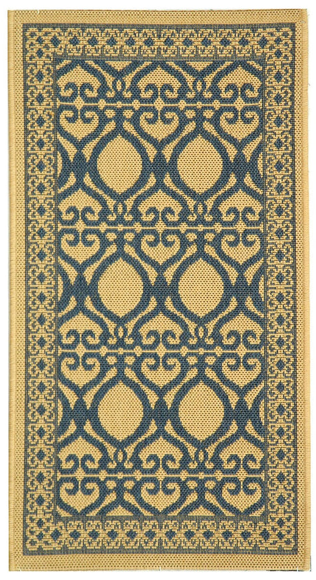 Safavieh Courtyard Cy3040 - 3101 Natural / Blue Rugs - Safavieh - cy3040 - 3101 - 27