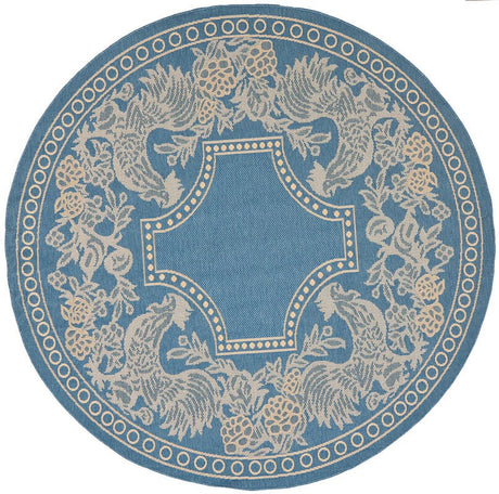 Safavieh Courtyard Cy3305 - 3103 Blue / Natural Rugs - Safavieh - cy3305 - 3103 - 5r