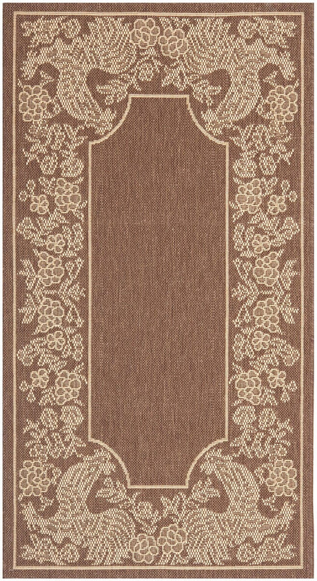 Safavieh Courtyard Cy3305 - 3409 Chocolate / Natural Rugs - Safavieh - cy3305 - 3409 - 5r
