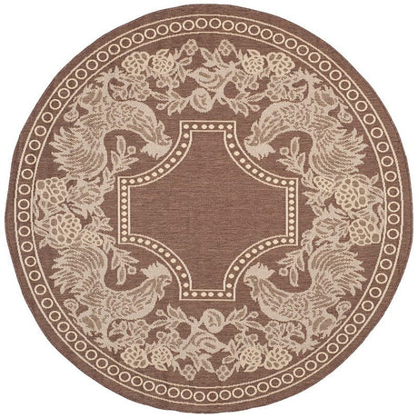 Safavieh Courtyard Cy3305 - 3409 Chocolate / Natural Rugs - Safavieh - cy3305 - 3409 - 5r