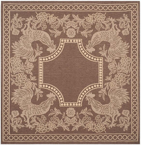 Safavieh Courtyard Cy3305 - 3409 Chocolate / Natural Rugs - Safavieh - cy3305 - 3409 - 7sq