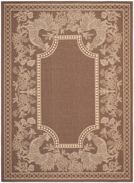 Safavieh Courtyard Cy3305 - 3409 Chocolate / Natural Rugs - Safavieh - cy3305 - 3409 - 7sq