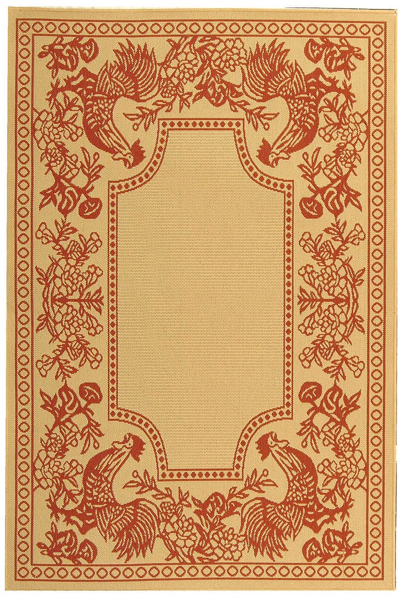 Safavieh Courtyard cy3305 - 3701 Natural / Red Rugs - Safavieh - cy3305 - 3701 - 2