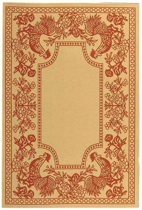 Safavieh Courtyard cy3305 - 3701 Natural / Red Rugs - Safavieh - cy3305 - 3701 - 2