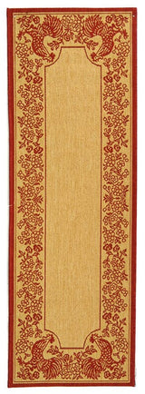 Safavieh Courtyard cy3305 - 3701 Natural / Red Rugs - Safavieh - cy3305 - 3701 - 27