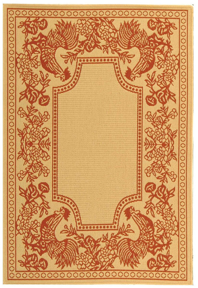 Safavieh Courtyard cy3305 - 3701 Natural / Red Rugs - Safavieh - cy3305 - 3701 - 5r