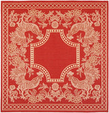 Safavieh Courtyard Cy3305 - 3707 Red / Natural Rugs - Safavieh - cy3305 - 3707 - 7sq