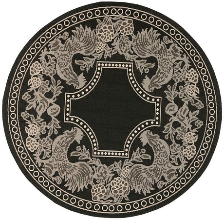 Safavieh Courtyard Cy3305 - 3908 Black / Sand Rugs - Safavieh - cy3305 - 3908 - 5r