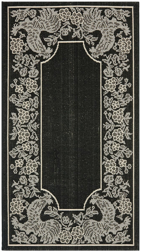 Safavieh Courtyard Cy3305 - 3908 Black / Sand Rugs - Safavieh - cy3305 - 3908 - 5r