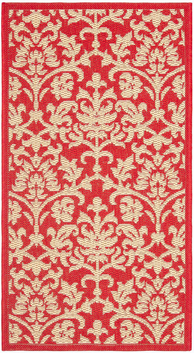 Safavieh Courtyard cy3416 - 3707 Red / Natural Rugs - Safavieh - cy3416 - 3707 - 5r