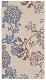 Safavieh Courtyard 2'-0" x 3'-7" Rug in Natural Brown / Blue