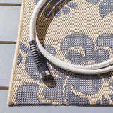 Safavieh Courtyard 5'-3" x 7'-7" Rug in Natural Brown / Blue