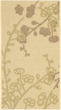 Safavieh Courtyard 2'-0" x 3'-7" Rug in Natural / Olive