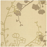 Safavieh Courtyard 6'-7" x 6'-7" Rug in Natural / Olive
