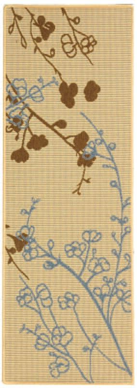 Safavieh Courtyard cy4038b Natural Brown / Blue Rugs - Safavieh - cy4038b - 210