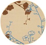 Safavieh Courtyard cy4038b Natural Brown / Blue Rugs - Safavieh - cy4038b - 5r